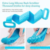 Silicone Body Scrubber with Long Handle and Strap