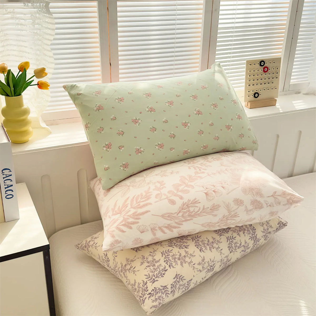 Floral Print Pillowcase Set – Soft Comfortable Cotton Feel