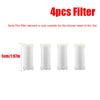Four silicone filter elements for a shower head, measuring 5cm long.