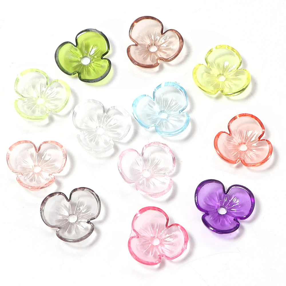 Floral Resin Bead Caps for Jewelry Making