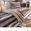 Plush Velvet Padded Sofa Cover with Non-Slip Backing