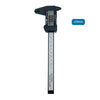 A black digital caliper with an LCD display and a 150mm measuring scale.