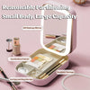 LED Lighted Travel Makeup Case with Adjustable Mirror