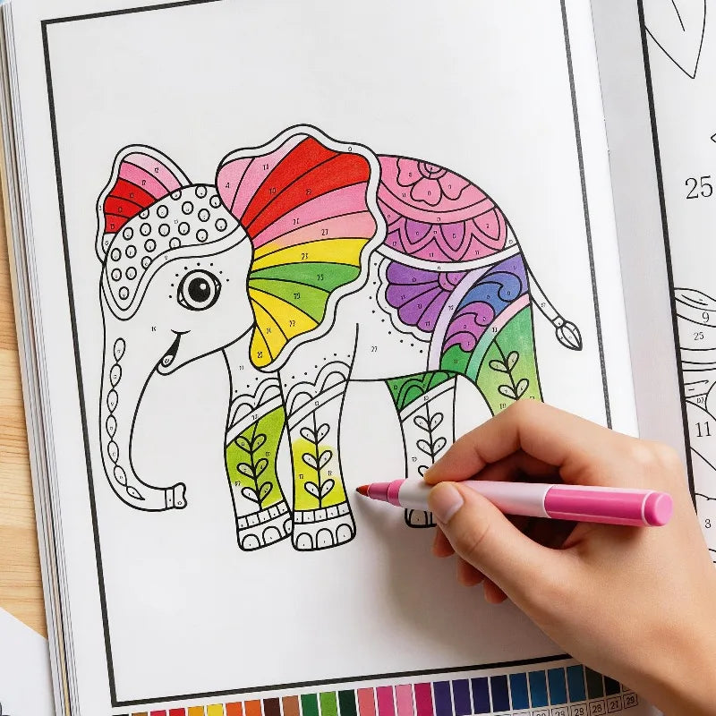 Adult Coloring Book: Animal & Plant Designs for Stress Relief