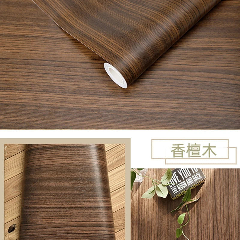 Realistic Wood Grain Self-Adhesive Wall Stickers