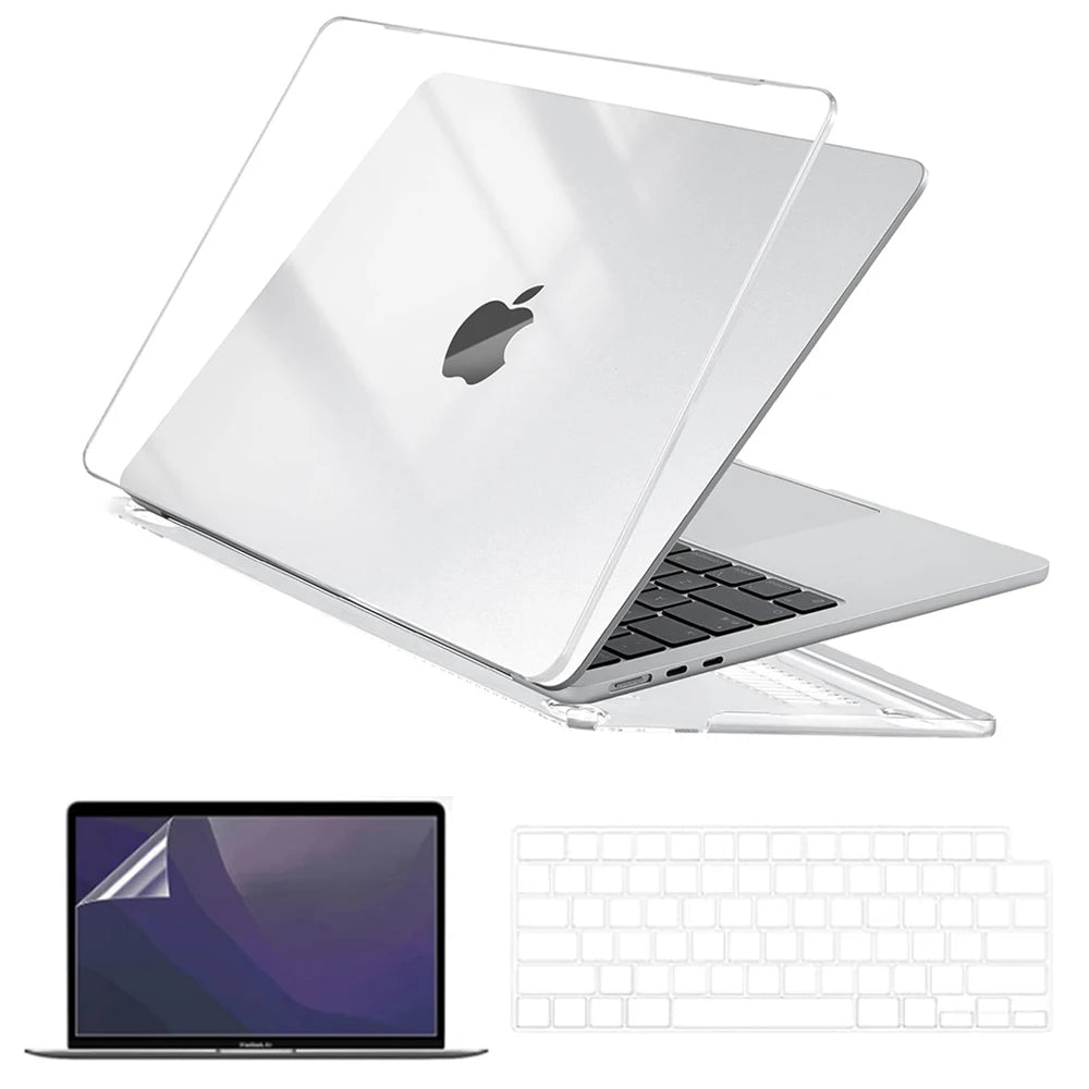 Clear Hard Shell Case for MacBook Pro with Keyboard Cover & Screen Protector