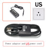 Adaptateur et câble d'alimentation américain noir avec fiche pour alimenter des appareils électroniques.