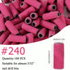 Haufen rosa Nagelfeil-Fräser mit strukturierter Oberfläche, geeignet für fast 3/32 Zoll Nägel.