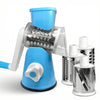 Multi-Function Rotary Cheese Grater with Suction Base and Round Mandoline Slicer