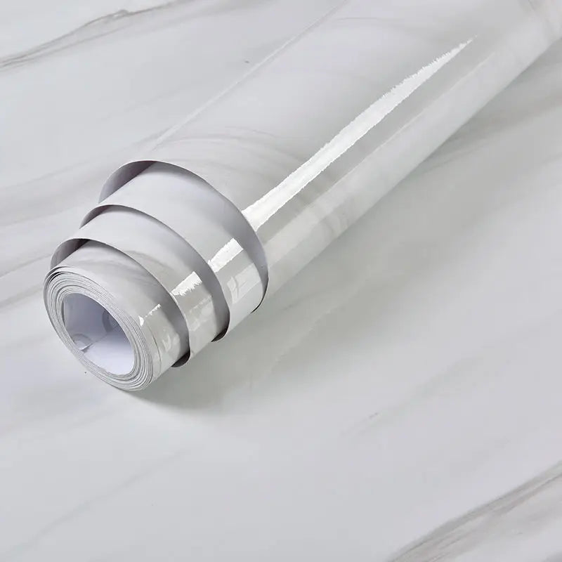Roll of waterproof self-adhesive marble wallpaper for kitchen, bathroom, and furniture