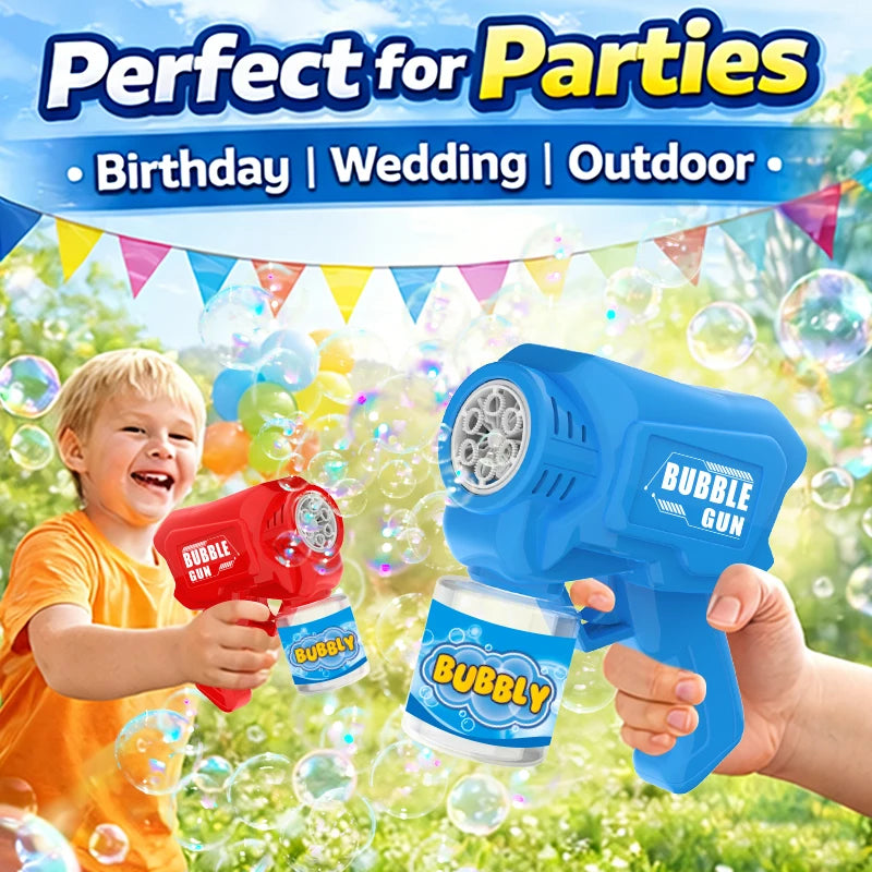Automatic Bubble Gun for Kids – No Batteries Needed