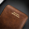Men's Retro PU Leather Bifold Wallet with Zipper and Coin Pocket