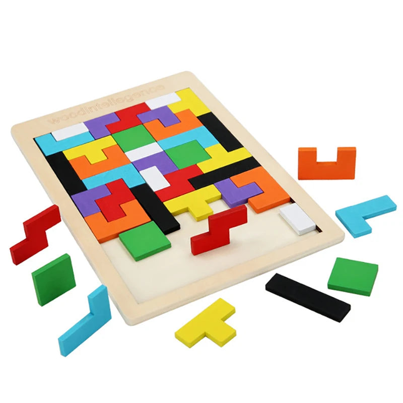 Wooden Block Puzzle Set for Kids