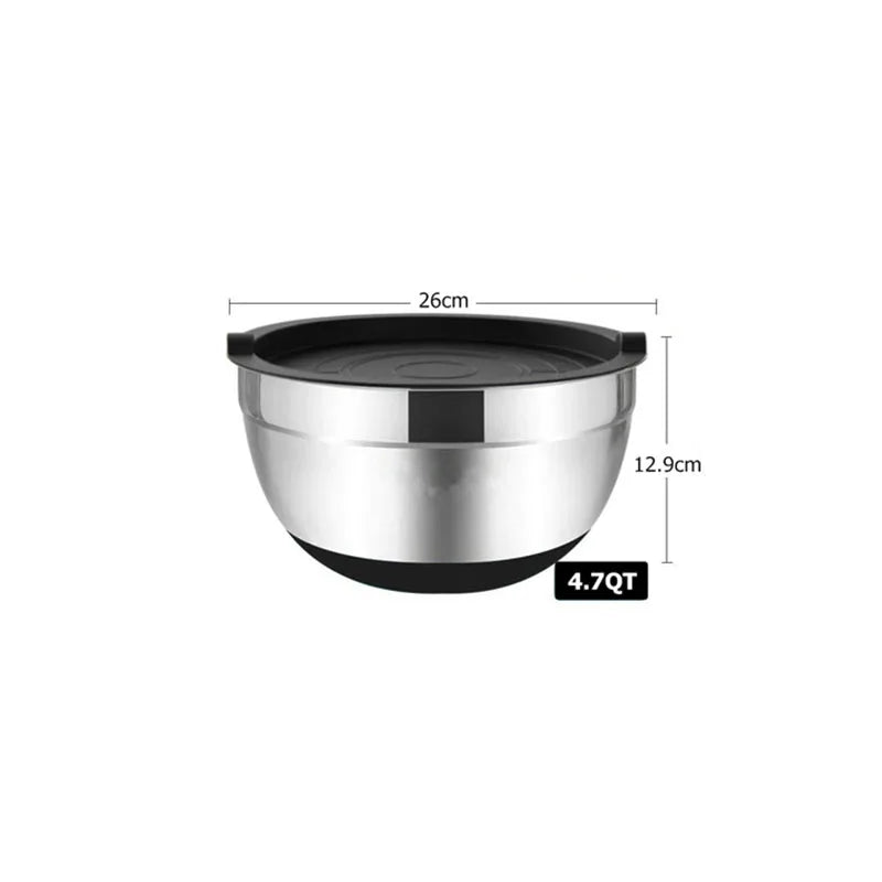 Stainless Steel Mixing Bowl Set with Lids