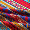 Bohemian Cotton Linen Fabric with Vintage Ethnic Print