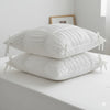 Washed Cotton Ruffle Bedding Set with Bow Ties – Pure White