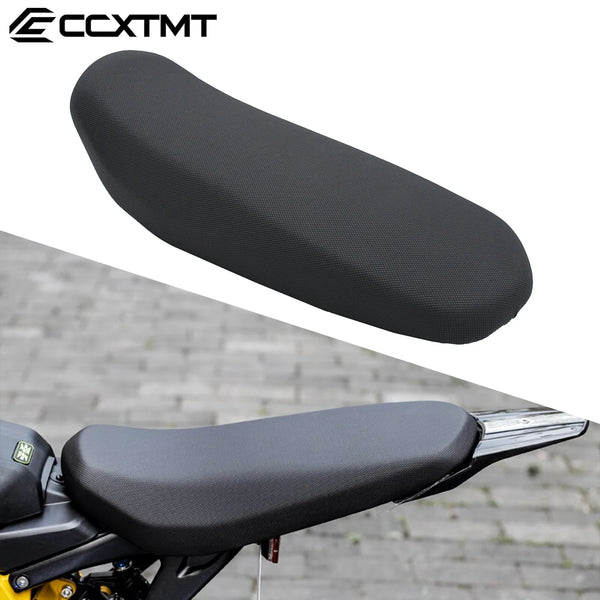 Black waterproof leather seat cushion for a Sur-Ron Light Bee X or S motorcycle.