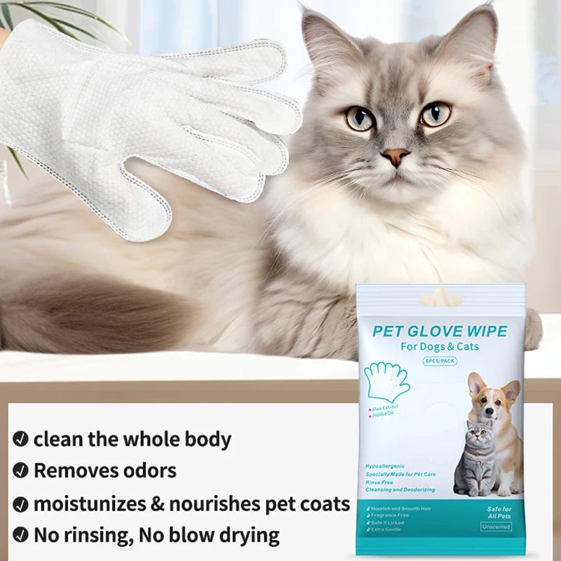 Gants de nettoyage jetables pour animaux