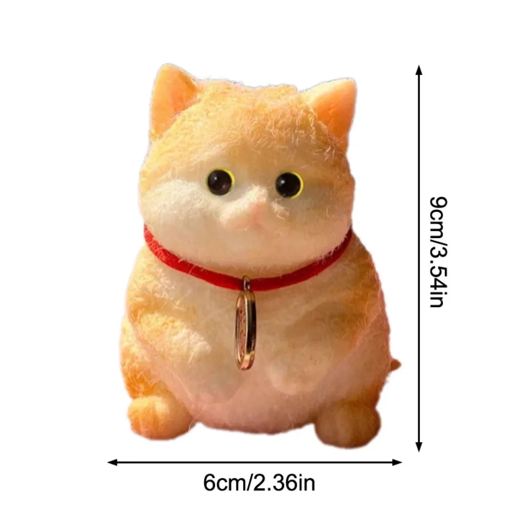 Squishy Flocking Cat Fidget Toy – Extra Large Stress Relief for Kids & Adults