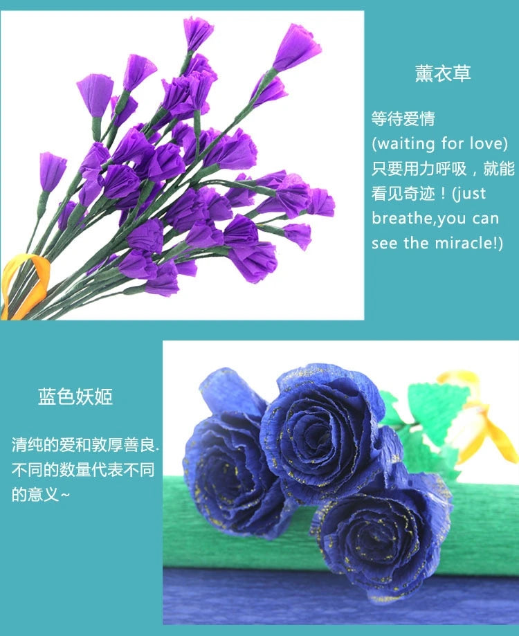 Handmade Crepe Paper Roll for DIY Paper Flowers