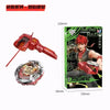 A red and silver Infinity Nado Spin Force Battle Top with launcher set.