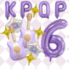 Purple Guitar Balloon Set for K-Pop Music Birthday Parties