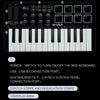 Portable 25-Key MIDI Controller with Pads and Wireless Connectivity