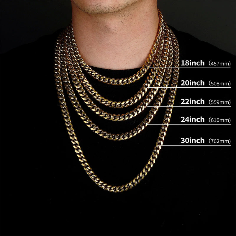 14K Gold Miami Cuban Link Necklace