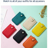 Slim Leather Card Holder with Quick-Access Pull Tab