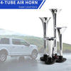 4 Trumpet Air Horn Kit with Solenoid Valve for Trucks and Vehicles