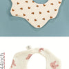 Cotton Gauze Baby Feeding Bibs (3-Pack) with Burp Cloths