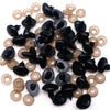 Black safety noses with washers for stuffed animals and DIY crafts