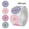 Pastel Rose Thank You Stickers Roll (500 Count)