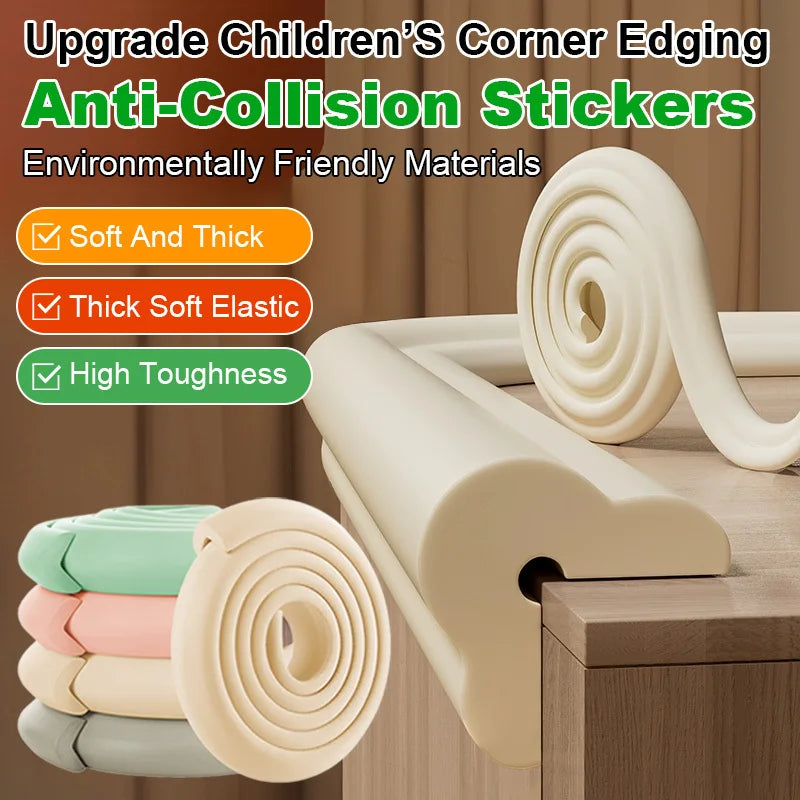Rollen beige und grün anti-kollisionsaufkleber zur Aufwertung von Kinderwinkelrandungen.