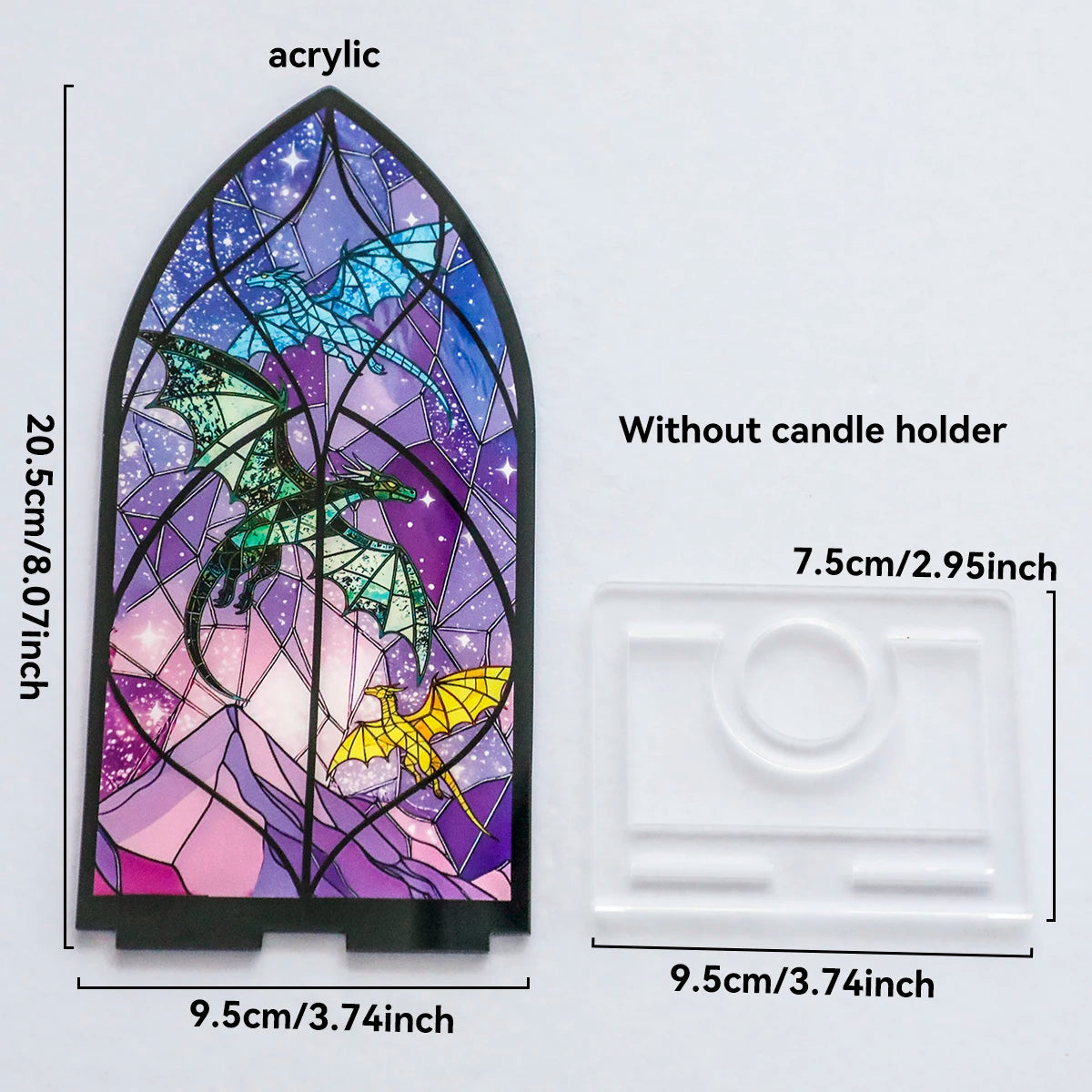 Acrylic Rose Gothic Arch Bookend for Bookshelf Decor