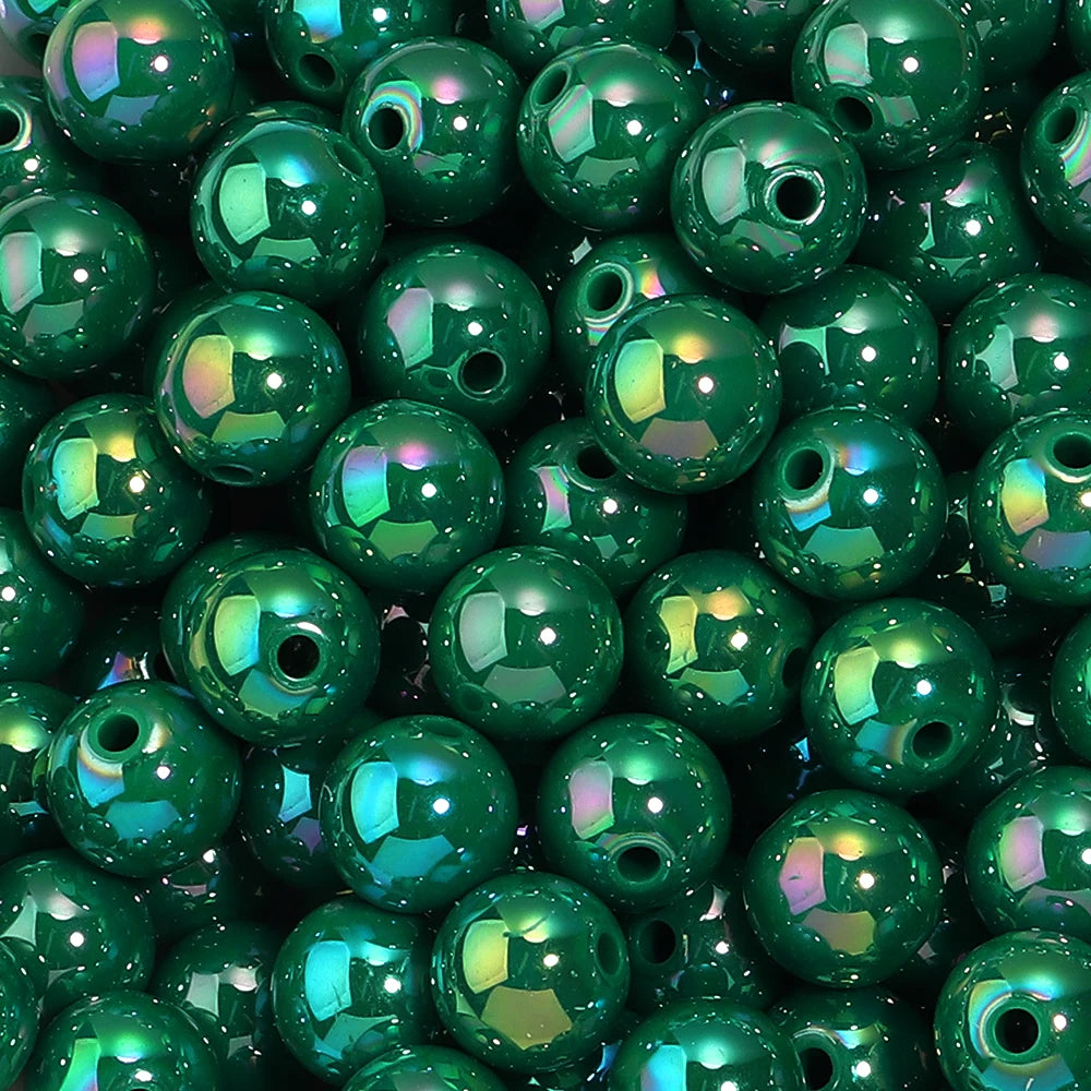 AB Color Acrylic Round Beads for Jewelry Making