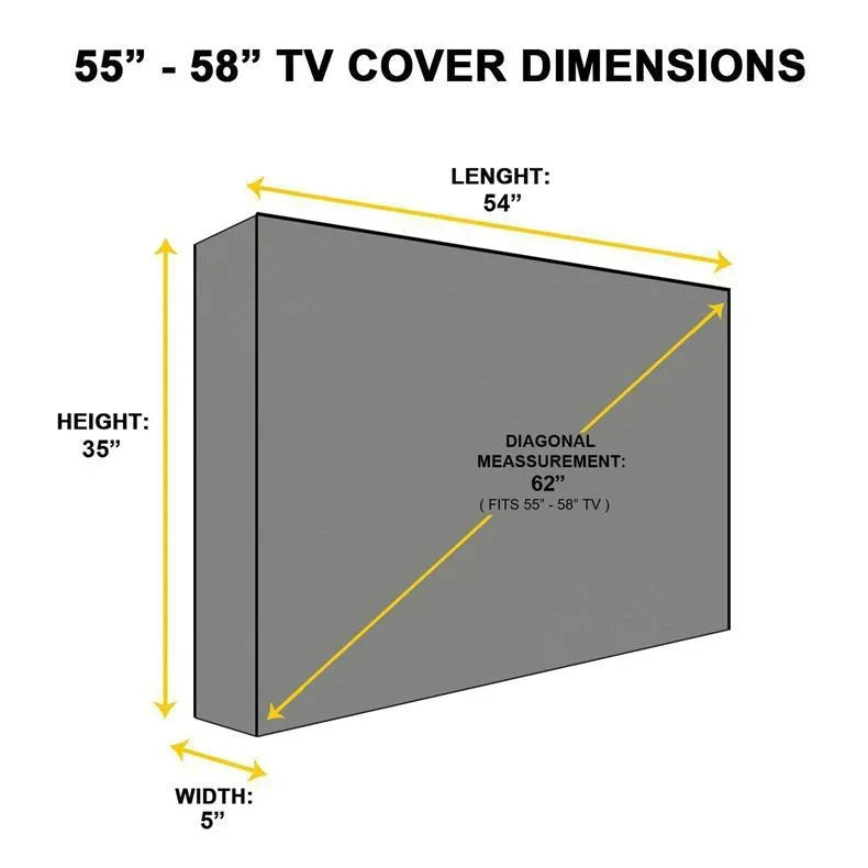 Outdoor Wall-Mounted TV Cover - Waterproof & Dustproof Protector