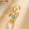 Adjustable Square Crystal Toe Ring