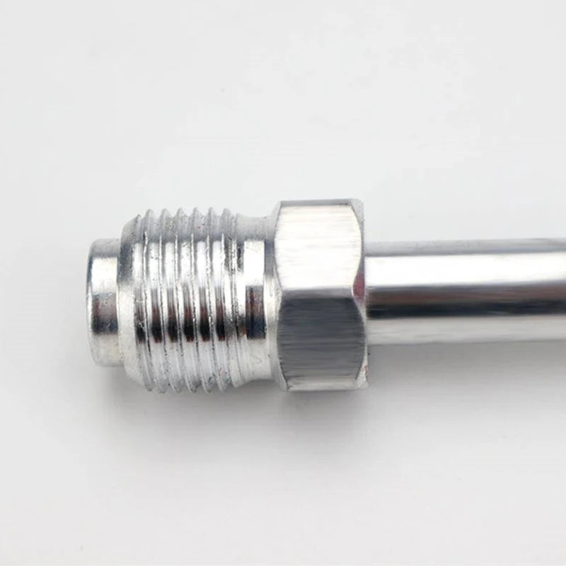 Silver metal airless paint sprayer extension pole with threaded end