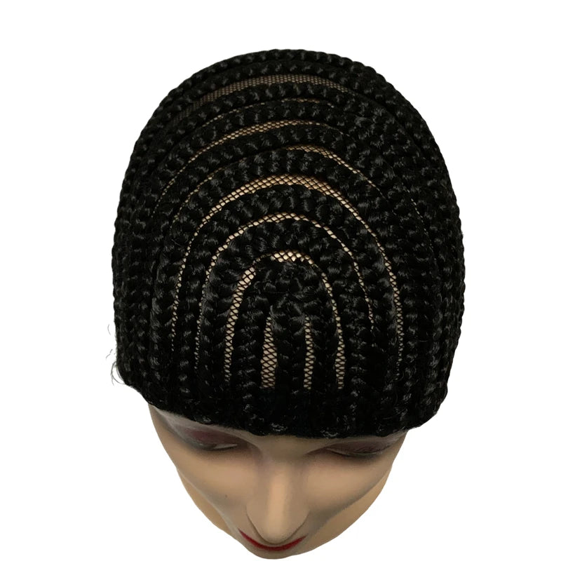 Braided Crochet Wig Cap with Elastic Fit