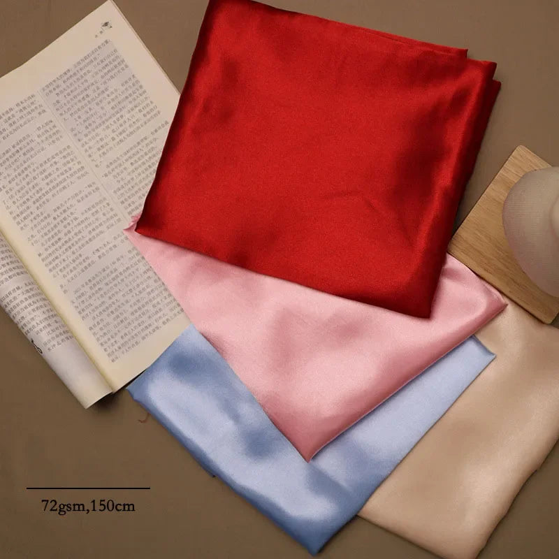 Premium Solid Satin Fabric by the Meter