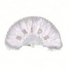 Elegant Vintage Feather Hand Fan for Weddings