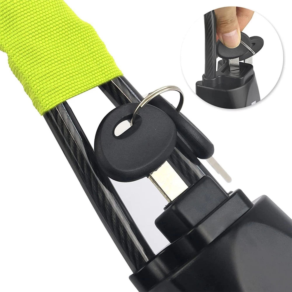 Universal Steering Wheel and Seat Belt Anti-Theft Lock with 2 Keys