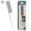Dual-Metal Pet Grooming Comb with Tapered Tail