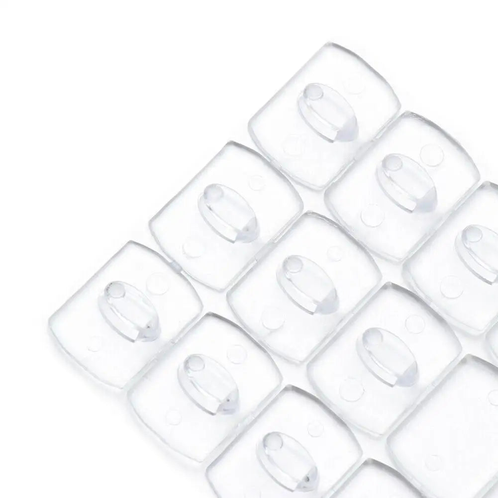 Transparent Removable Adhesive Hooks for Cable Management