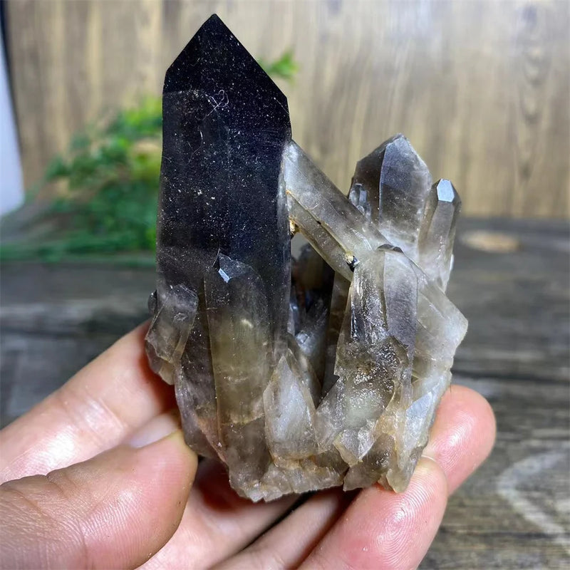 Natural Citrine & Smoke Quartz Crystal Cluster