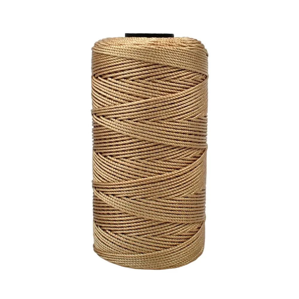 Spool of natural beige ice cotton silk thread for knitting and crochet