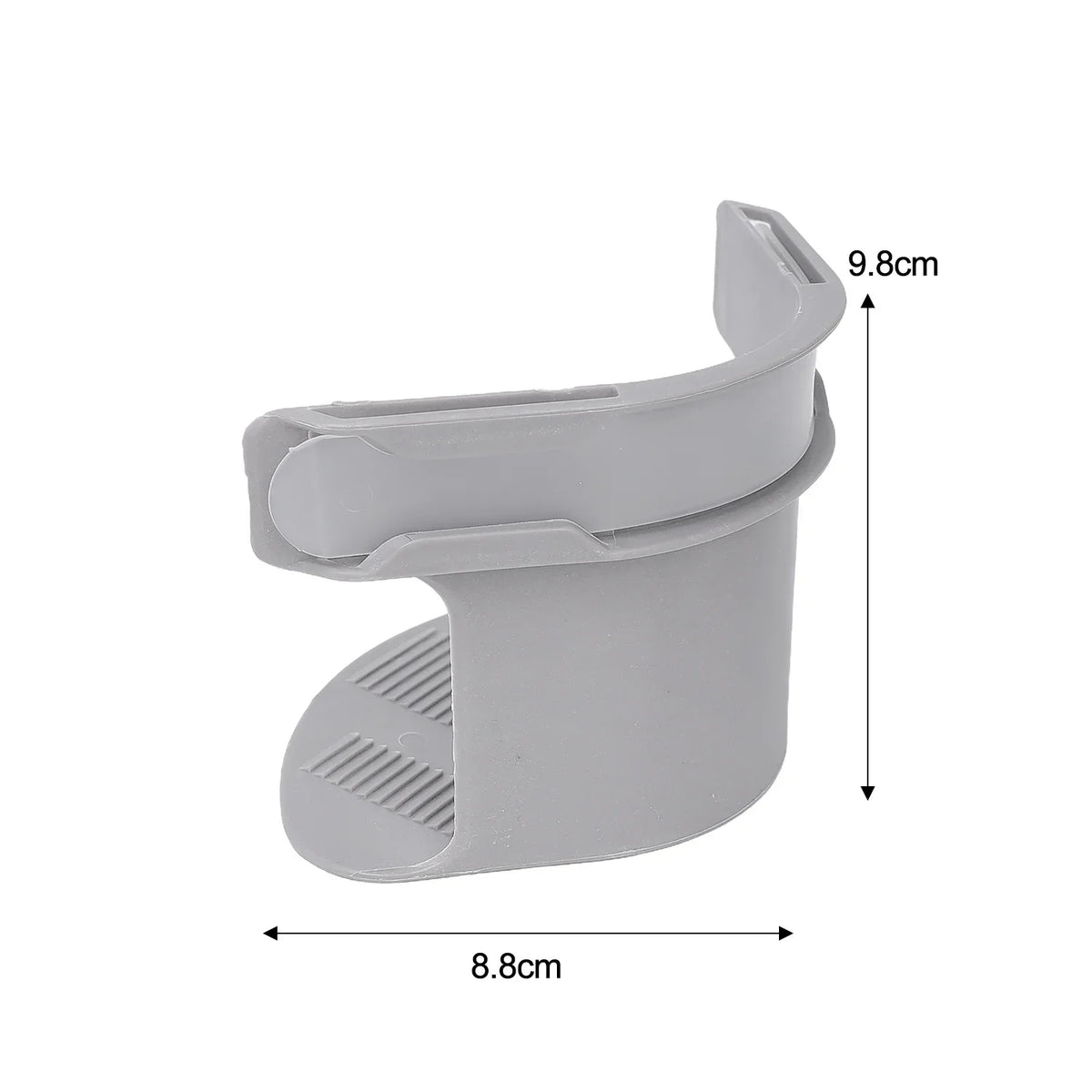 A gray invisible bedsheet corner tightener clip designed to hold mattress or sofa covers.