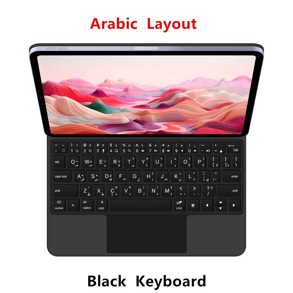 iPad Magic Keyboard Case with Backlit Keys and Touchpad