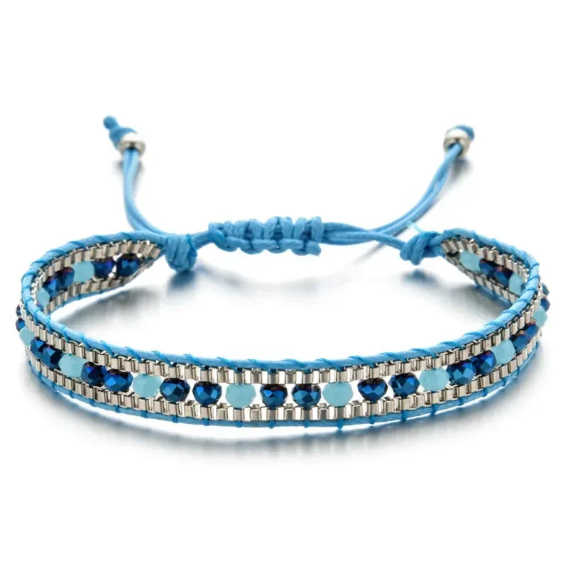 Bohemian Crystal Beaded Bracelet